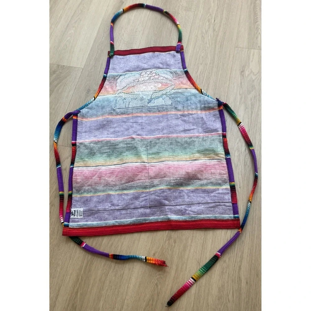 Cooking Apron‎ Embroidered Mexican Day of The Dead Skeleton Sugar Skull Floral